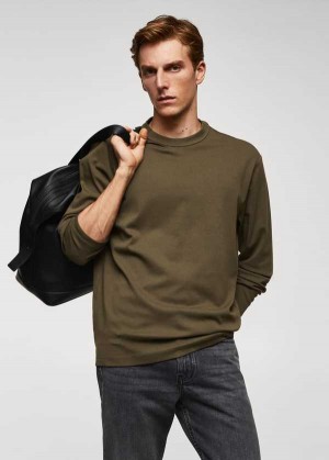 Mango 100% Bavlněné Long-sleeved T-shirt | MNG-21652