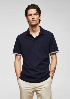 Mango 100% Bavlněné Polo Shirt With Contrast Piping | MNG-21500