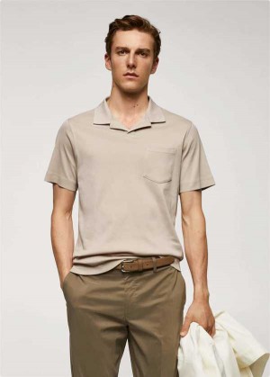 Mango 100% Bavlněné Polo Shirt With Pocket | MNG-21496