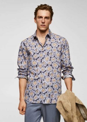 Mango 100% Bavlněné Regular-fit Printed Shirt | MNG-22032