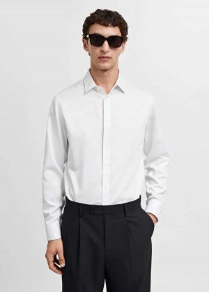 Mango 100% Bavlněné Slim-fit Suit Shirt | MNG-22252