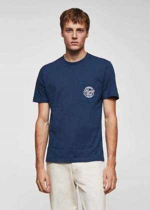 Mango 100% Bavlněné T-shirt With Logo | MNG-21752