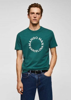 Mango 100% Bavlněné T-shirt With Logo | MNG-21640