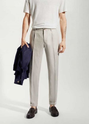 Mango 100% Linen Regular-fit Pants | MNG-22290