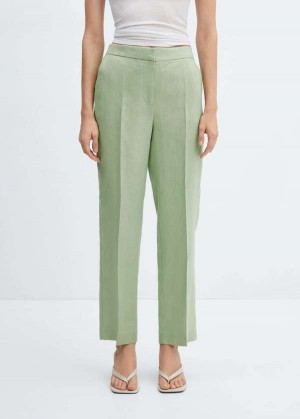 Mango 100% Linen Rovný Pants | MNG-24571