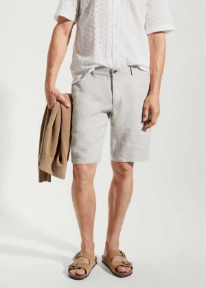 Mango 100% Linen Shorts | MNG-22393