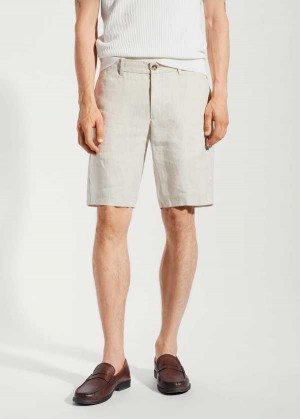 Mango 100% Linen Shorts | MNG-22417