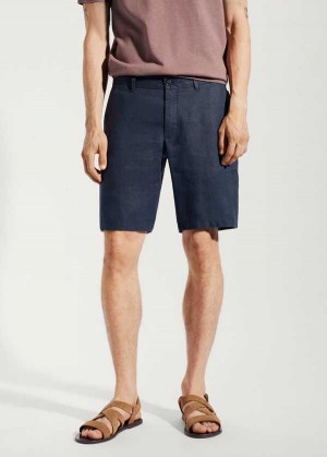 Mango 100% Linen Shorts | MNG-22442