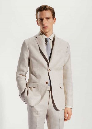 Mango 100% Linen Suit Blazer | MNG-21358