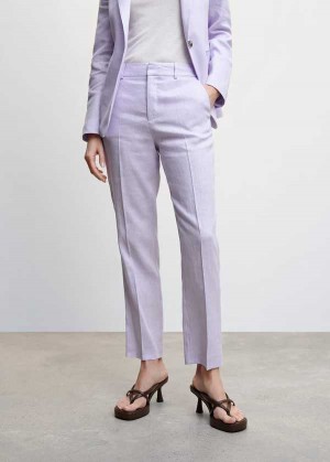 Mango 100% Linen Suit Trousers | MNG-24502