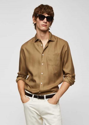 Mango 100% Tencel Shirt With Pocket | MNG-21981