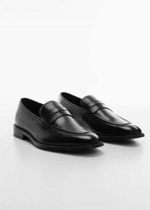 Mango Aged-leather Loafers | MNG-21280