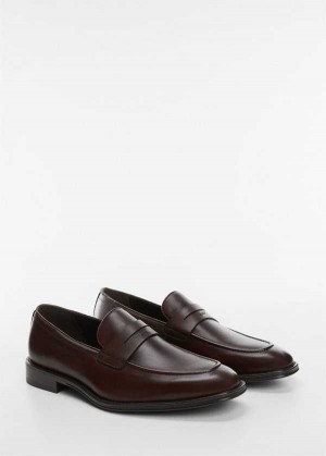 Mango Aged-leather Loafers | MNG-21281