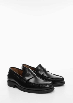 Mango Aged-leather Loafers | MNG-21341