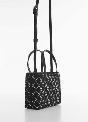 Mango Bag With Double Handle And Rhinestone Detail | MNG-23218