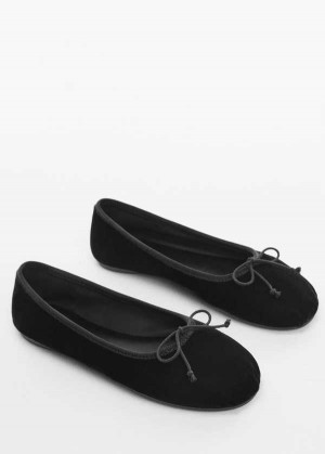 Mango Ballerina Shoes With Velvet Bow | MNG-23595