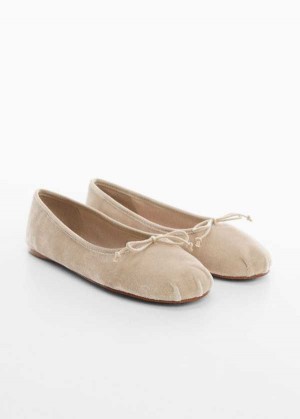 Mango Ballerina Shoes With Velvet Bow | MNG-23369