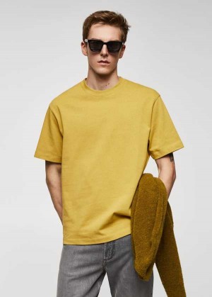 Mango Basic 100% Bavlněné Relaxed-fit T-shirt | MNG-21709