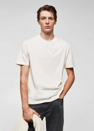 Mango Basic 100% Bavlněné T-shirt | MNG-21576