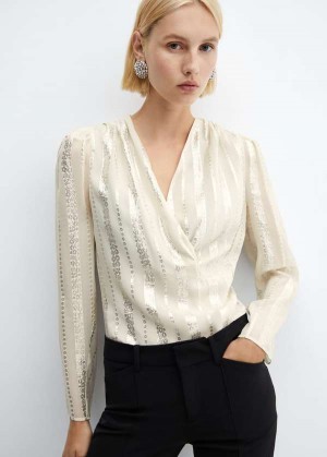 Mango Bavlněné Blouse With Ruffle Detail | MNG-25415