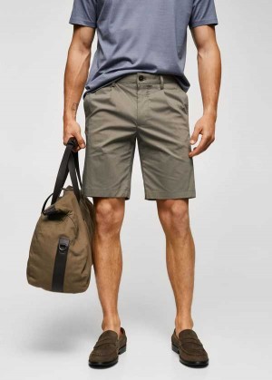 Mango Bavlněné Plisovaný Bermuda Shorts | MNG-22421