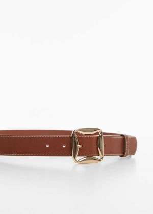 Mango Belt With Geometric Přezkou | MNG-22947