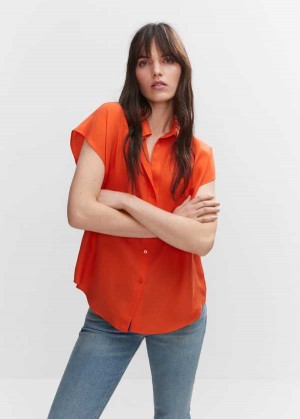 Mango Bez Rukávů Lyocell Shirt | MNG-25244