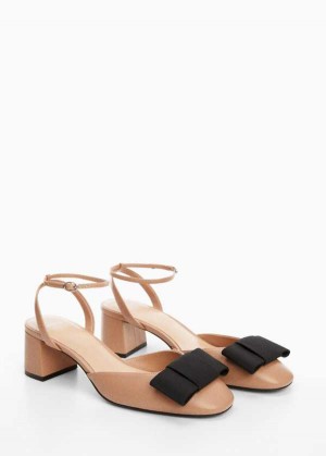 Mango Bow Læder Shoes | MNG-23627