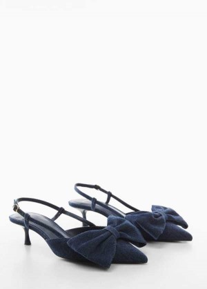 Mango Bow-heeled Denim Shoes | MNG-23558