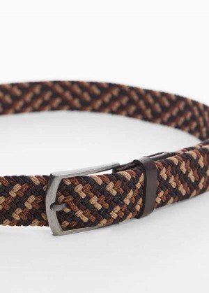 Mango Braided Elastic Colored Belt | MNG-21196