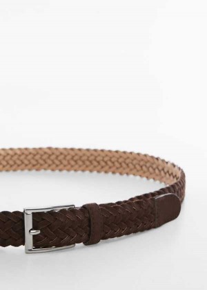 Mango Braided Semišové Belt | MNG-21181