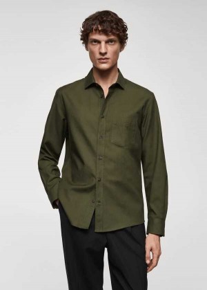 Mango Brushed Bavlněné Twill Shirt | MNG-22209