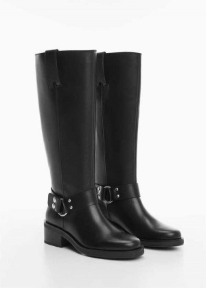 Mango Buckles Læder Boots | MNG-23625