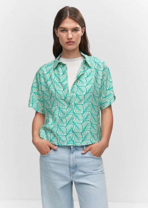 Mango Buttoned Printed Shirt | MNG-25269