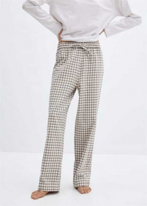 Mango Check Long Pyjamas | MNG-23709