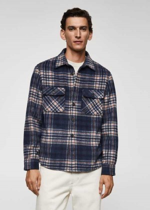 Mango Check Vlna-blend Overshirt | MNG-21979