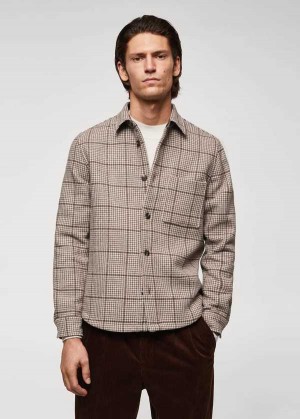 Mango Check Vlna-blend Overshirt | MNG-22132