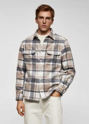 Mango Check Vlna-blend Overshirt | MNG-22131