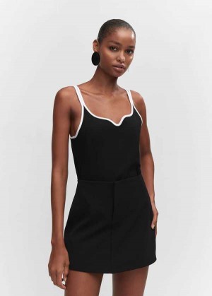 Mango Contrast Spaghetti Páskové Top | MNG-24779