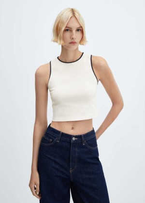 Mango Contrast Trim Top | MNG-24905