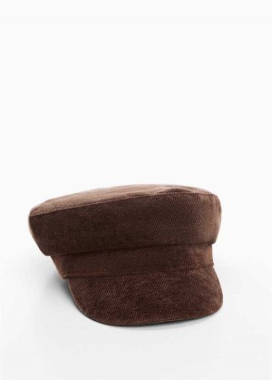 Mango Corduroy Baker Boy Hat | MNG-22693