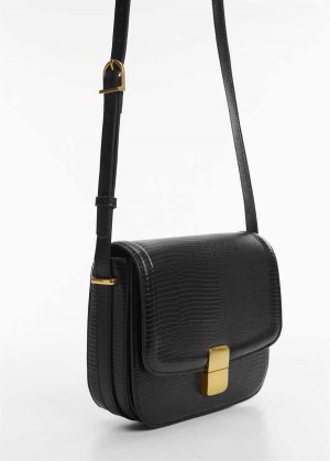 Mango Croc-effect Flap Bag | MNG-23307