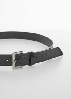 Mango Croc-effect Læder Belt | MNG-22945