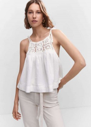 Mango Crochet Panel Top | MNG-24861