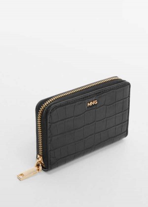 Mango Crocodile Purse With Logo | MNG-23098