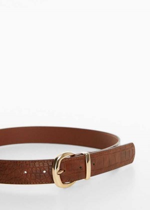 Mango Crocodile-effect Belt | MNG-23000