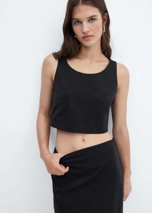 Mango Crop Top With Široké Straps | MNG-24788