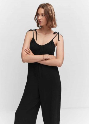 Mango Cropped Jumpsuit With Straps | MNG-25748