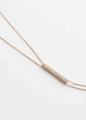 Mango Crystal Chain Necklace | MNG-22908