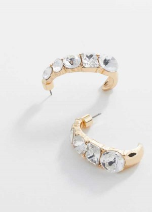 Mango Crystal Hoop Earrings | MNG-22793